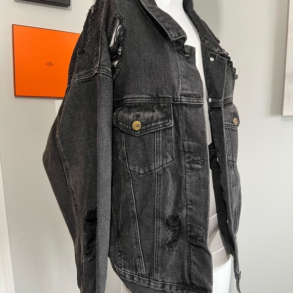 Mono B Denim Jacket Black - Picture 8 of 8